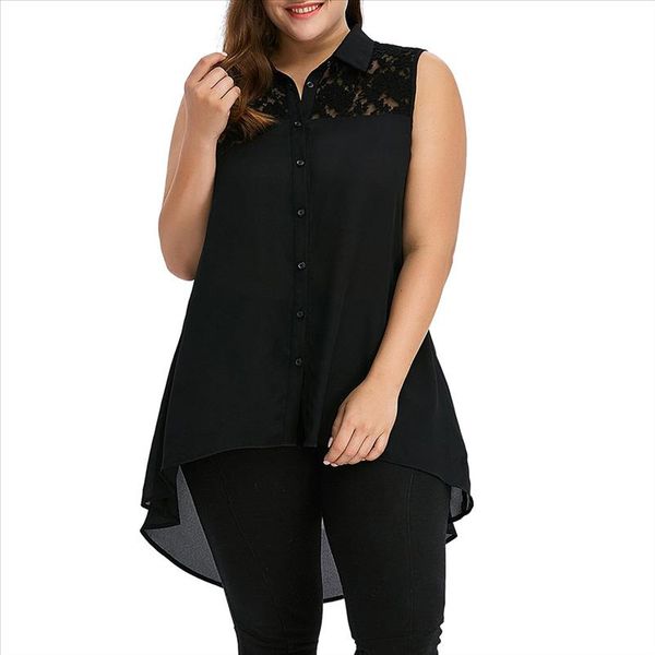 summer blouse plus size women fashion plus size 5xl lace high low asymmetric sleeveless fit soft blusas mujer de moda, White
summer blouse plus size women fashion plus size 5xl lace high low asymmetric sleeveless fit soft blusas mujer de moda, White