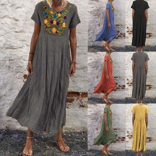 2020 summer sundress embroidery bohemian dress women casual loose short sleeve midi vestidos ladies long shirt dresses, Black;gray
2020 summer sundress embroidery bohemian dress women casual loose short sleeve midi vestidos ladies long shirt dresses, Black;gray