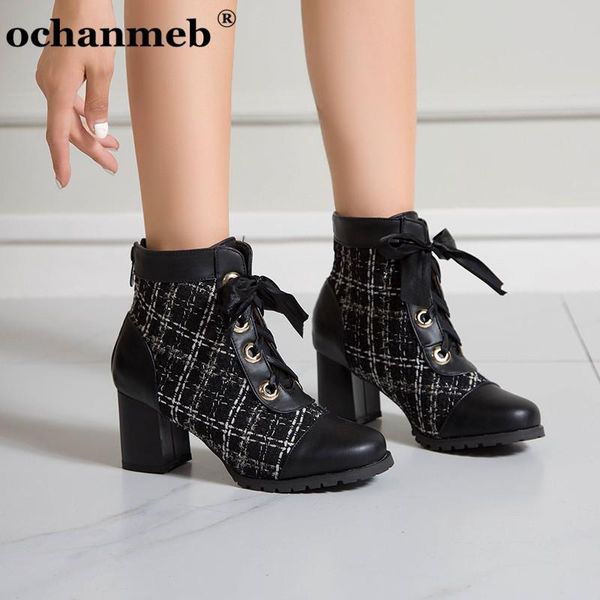 big plus size 46 13 women brand tweed boots shoes square high heels ribbon lace up round toe ankle boot lady black beige booties
big plus size 46 13 women brand tweed boots shoes square high heels ribbon lace up round toe ankle boot lady black beige booties