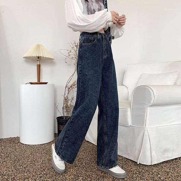 jeans women loose high waist straight high waist pants solid color wide legs retro loose women's denim trousers thin1, Blue
jeans women loose high waist straight high waist pants solid color wide legs retro loose women's denim trousers thin1, Blue