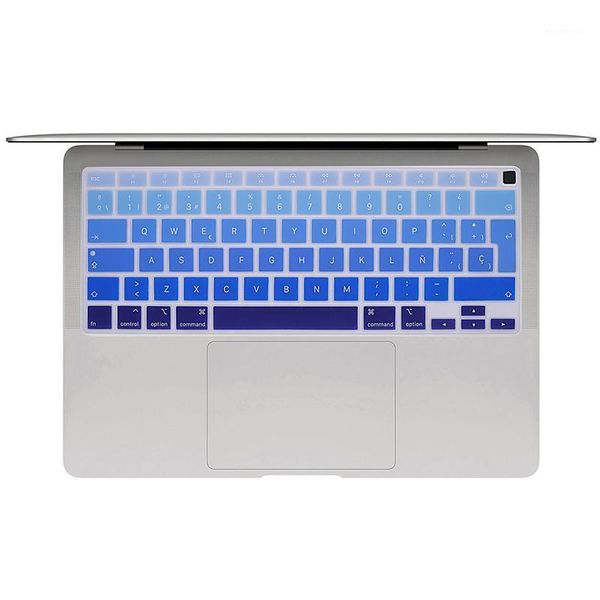 ombre rainbow silicone eu spanish keyboard cover protector skin for touch bar id a2179 (2020 release)1
ombre rainbow silicone eu spanish keyboard cover protector skin for touch bar id a2179 (2020 release)1