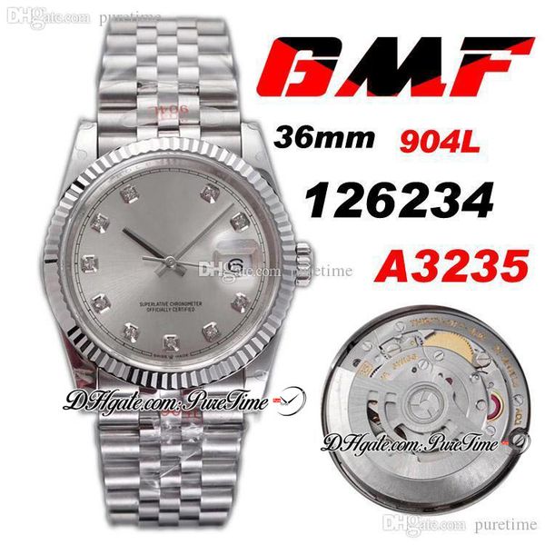 gmf datejust 36 126234 eta a3235 automatic mens womens watch 904l steel fluted bezel silver dial diamond jubilee bracelet 2021 puretime rae5, Slivery;brown
gmf datejust 36 126234 eta a3235 automatic mens womens watch 904l steel fluted bezel silver dial diamond jubilee bracelet 2021 puretime rae5, Slivery;brown