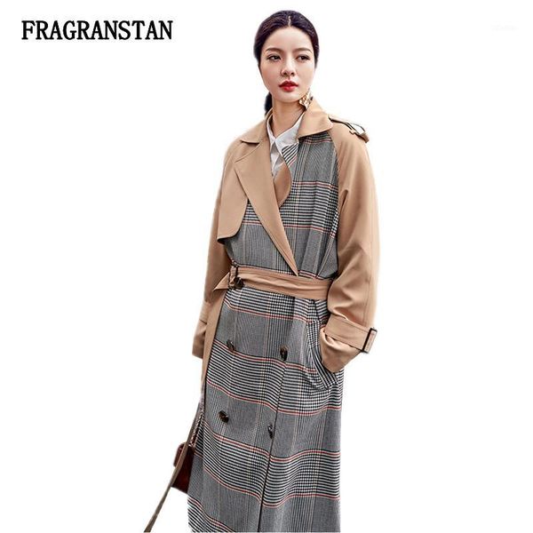 women's trench coats female lattice hit color patchwork classic coat autumn winter fashion double breasted england style vestidos jq360, Tan;black
women's trench coats female lattice hit color patchwork classic coat autumn winter fashion double breasted england style vestidos jq360, Tan;black
