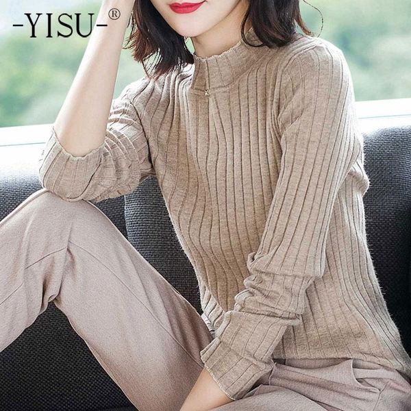 women's sweaters yisu women sweater half turtleneck knitted pullover female winter long sleeve jumper warm simple loose solid color, White;black
women's sweaters yisu women sweater half turtleneck knitted pullover female winter long sleeve jumper warm simple loose solid color, White;black