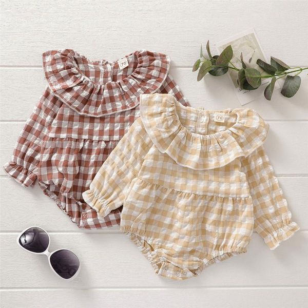 rompers born baby girl boy plaids long sleeve bodysuit cute toddlers ruffles round collar cotton jumpsuit clothes 0-24months, Blue
rompers born baby girl boy plaids long sleeve bodysuit cute toddlers ruffles round collar cotton jumpsuit clothes 0-24months, Blue