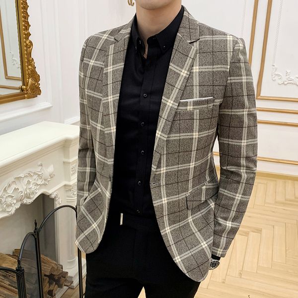 2021 new spring classic plaid blazer british slim business casual suit fashion men's single buckle wedding jacket m-3xl srxt, White;black
2021 new spring classic plaid blazer british slim business casual suit fashion men's single buckle wedding jacket m-3xl srxt, White;black