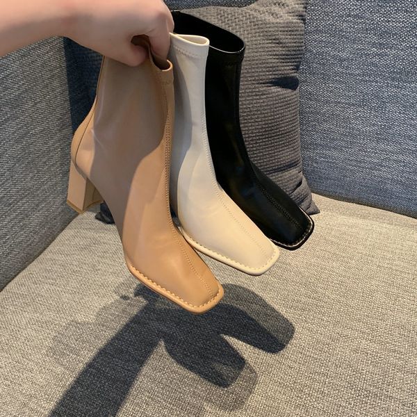 2021 new cow leather pu sewing ankle high heel zipper short boots autumn winter square toe women shoes size 34-39 a8gx, Black
2021 new cow leather pu sewing ankle high heel zipper short boots autumn winter square toe women shoes size 34-39 a8gx, Black