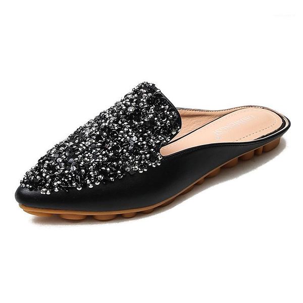 2020 new baotou sandals and slippers female summer fashion patent leather rhinestone sequins pointed fur slides fur slides1, Black
2020 new baotou sandals and slippers female summer fashion patent leather rhinestone sequins pointed fur slides fur slides1, Black