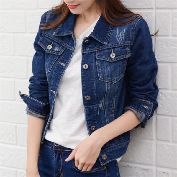 spring short denim jacket women jeans coat korean fashion candy color slim jackets cowboy style basic outfits 201112, Black;brown
spring short denim jacket women jeans coat korean fashion candy color slim jackets cowboy style basic outfits 201112, Black;brown