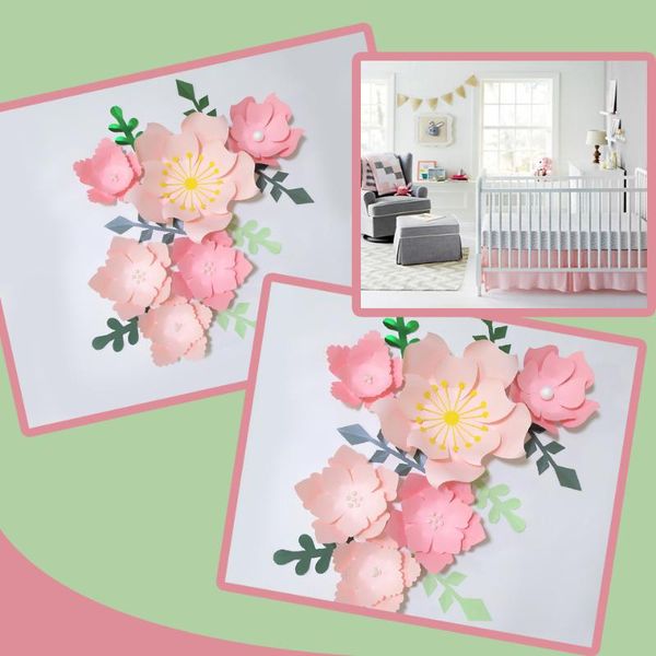 handmade pink rose diy paper flowers green leaves set for nursery wall deco girls room baby shower backdrop video tutorials
handmade pink rose diy paper flowers green leaves set for nursery wall deco girls room baby shower backdrop video tutorials