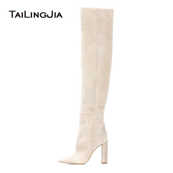 boots block heel over the knee for women winter shoes pointed toe pleated faux suede chunky slip on long boot large size 34-46, Black
boots block heel over the knee for women winter shoes pointed toe pleated faux suede chunky slip on long boot large size 34-46, Black