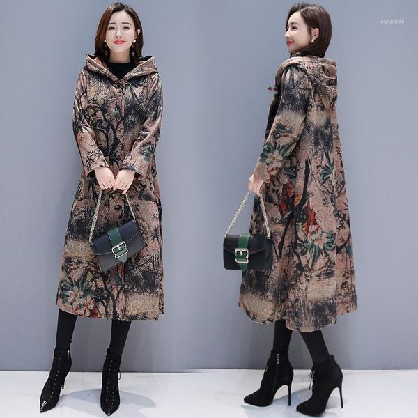 women large size middle age clothing printing retro hooded long coat female autumn winter new plus velvet warm woolen coats1, Black
women large size middle age clothing printing retro hooded long coat female autumn winter new plus velvet warm woolen coats1, Black