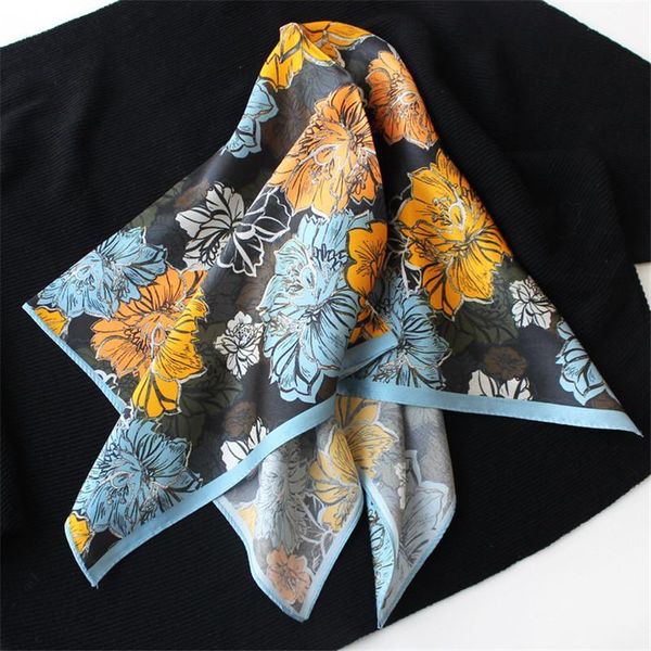 100% pure silk scarf women floral print square scarves wraps silk foulards head neckerchief hijab tie bandana 53x53cm, Blue;gray
100% pure silk scarf women floral print square scarves wraps silk foulards head neckerchief hijab tie bandana 53x53cm, Blue;gray