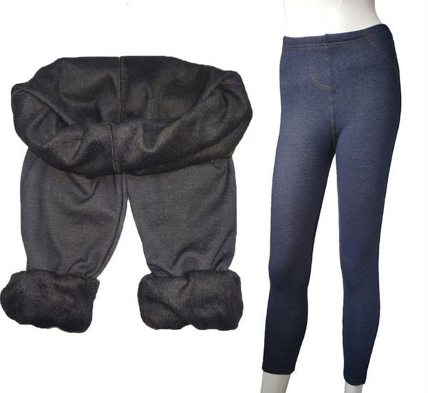 cashmere imitation denim leggings women's autumn and winter show thin thickened warm pencil pants, Black
cashmere imitation denim leggings women's autumn and winter show thin thickened warm pencil pants, Black