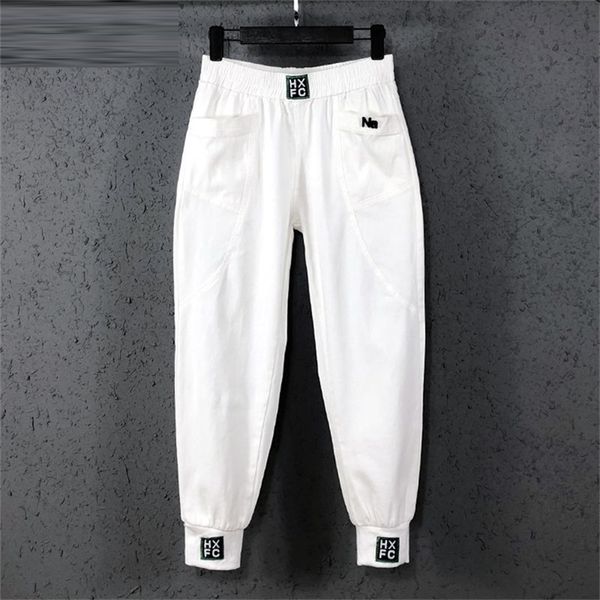 new arrival spring summer korea fashion women elastic waist loose white jeans all-matched casual cotton denim harem pants s982 201223, Blue
new arrival spring summer korea fashion women elastic waist loose white jeans all-matched casual cotton denim harem pants s982 201223, Blue