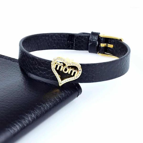 luxury heart-shaped loving mother cubic zircon bracelet female gift party jewelry belt bracelet watch with1, Black 
luxury heart-shaped loving mother cubic zircon bracelet female gift party jewelry belt bracelet watch with1, Black