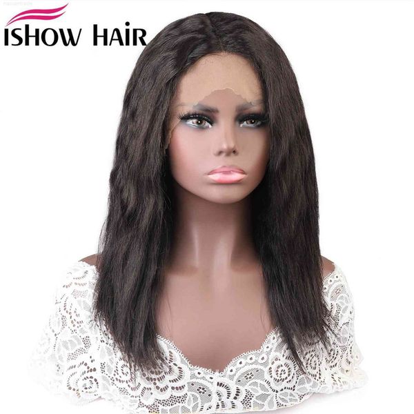 ishow brazilian natural wet and wavy water wave bob t part 13*1 lace front virgin hu hair wigs, Black
ishow brazilian natural wet and wavy water wave bob t part 13*1 lace front virgin hu hair wigs, Black