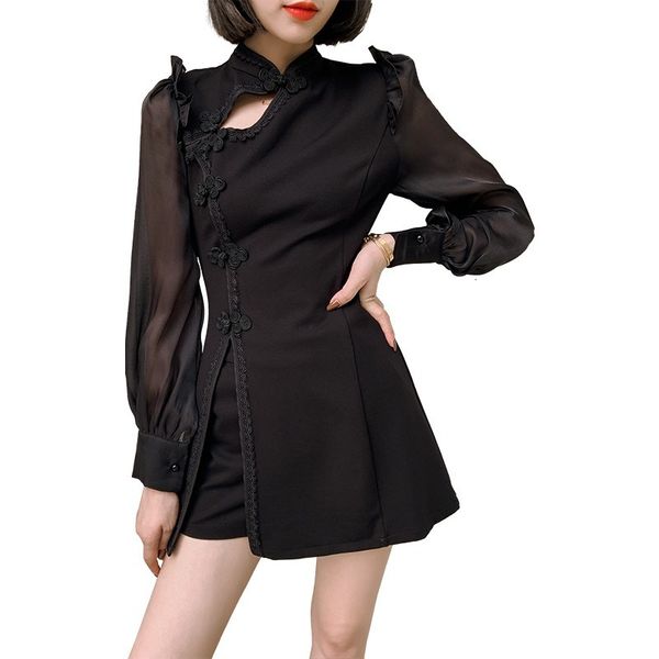 2021 new female retro office overalls improved cheongsam suit pieces. 48dz, Black;gray
2021 new female retro office overalls improved cheongsam suit pieces. 48dz, Black;gray