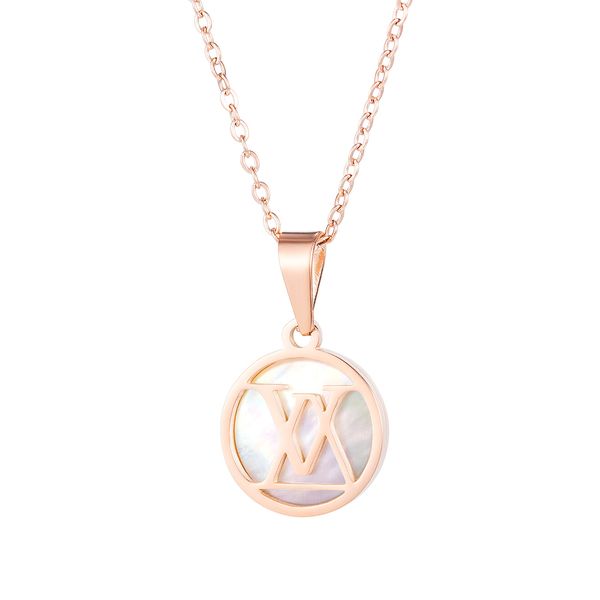 fashion popular stylish designer stainless steel letter shell circular pendant necklace for women girls rose gold, Silver
fashion popular stylish designer stainless steel letter shell circular pendant necklace for women girls rose gold, Silver