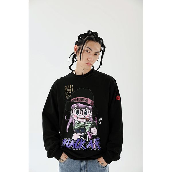 and american european cartoons printed pullover fashion mark lazy male street casual couple sweatpants 2jdp, Black
and american european cartoons printed pullover fashion mark lazy male street casual couple sweatpants 2jdp, Black