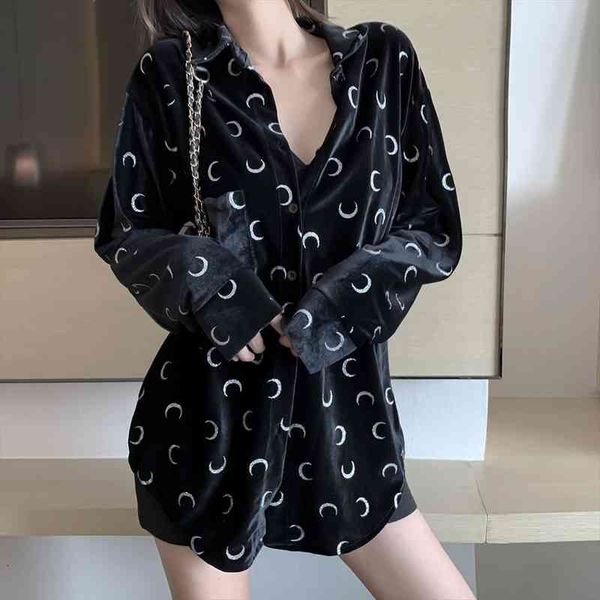 velour blouse women long sleeve lapel ladies blouse loose female velvet shirts crescent pattern hipster streetwear, White
velour blouse women long sleeve lapel ladies blouse loose female velvet shirts crescent pattern hipster streetwear, White