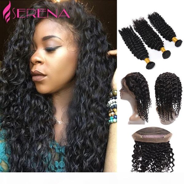 360 lace frontal with bundles raw indian virgin hair with closure deep wave curly 4 pcs 360 lace frontal closure with bundles, Black;brown
360 lace frontal with bundles raw indian virgin hair with closure deep wave curly 4 pcs 360 lace frontal closure with bundles, Black;brown