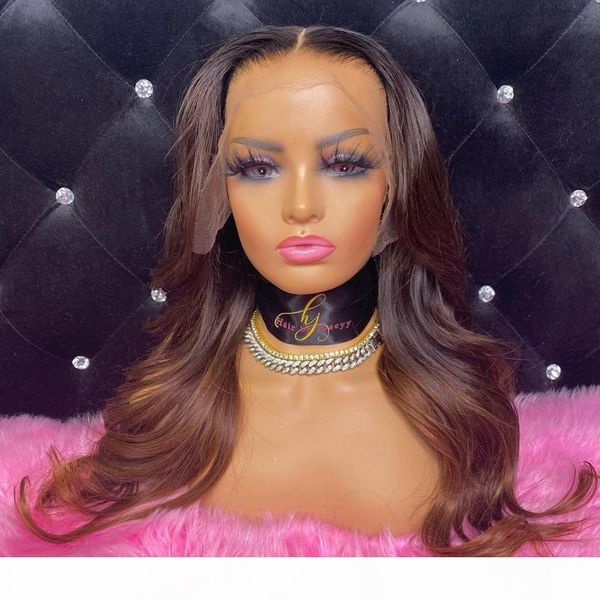 3t ombre dark brown 13x4 lace front human hair wigs with natural hairline remy hair 150density indain silk lace for women, Black;brown 
3t ombre dark brown 13x4 lace front human hair wigs with natural hairline remy hair 150density indain silk lace for women, Black;brown