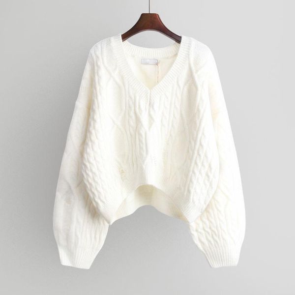 women 2021 autumn winter fashion casual sweater female warm soft v-neck long sleeve knitted pullover jumper femme sweaters s868, White;black
women 2021 autumn winter fashion casual sweater female warm soft v-neck long sleeve knitted pullover jumper femme sweaters s868, White;black