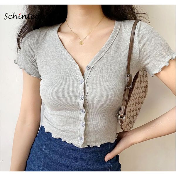 schinteon women t shirt knitted v neck collar slim short sleeve cardigan ruffle grey shirt summer new f jllhde, White
schinteon women t shirt knitted v neck collar slim short sleeve cardigan ruffle grey shirt summer new f jllhde, White