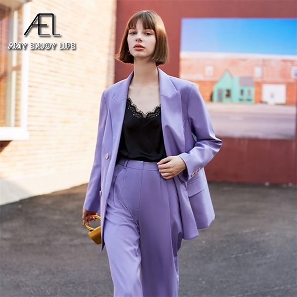 ael retro autumn spring jacket women suit coats violet outwear casual turn down collar streetwear loose jackets blazer lj200911, White;black
ael retro autumn spring jacket women suit coats violet outwear casual turn down collar streetwear loose jackets blazer lj200911, White;black