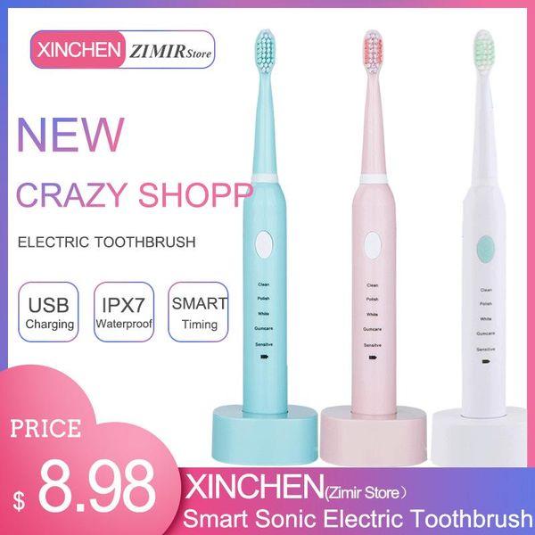xinchen usb charging tooth brushes 5-speed adjustment sonic vibration waterproof whitening electric toothbrush
xinchen usb charging tooth brushes 5-speed adjustment sonic vibration waterproof whitening electric toothbrush