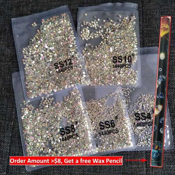 1440pcs flatback nail crystals rhinestones for nails 3d nail art decorations ss3-ss12 diy glass gems stones ab clear rose gold, Silver;gold
1440pcs flatback nail crystals rhinestones for nails 3d nail art decorations ss3-ss12 diy glass gems stones ab clear rose gold, Silver;gold
