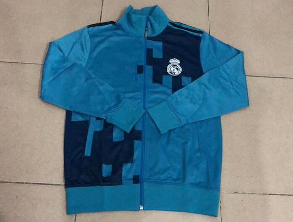 special offer real madrid retro soccer jacket tracksuit training suit ronaldo marcelo modric camiseta de futbol jogging football jackets, Black