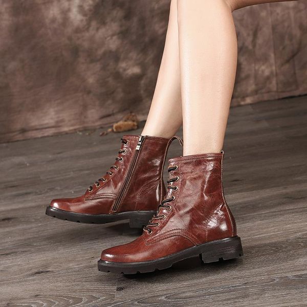 boots original leather student shoes ankle lace up round toes ladies female winter casual short booties, Black
boots original leather student shoes ankle lace up round toes ladies female winter casual short booties, Black