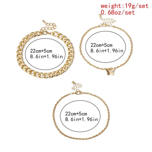 3pcs gold color cuban anklets set butterfly pendant punk miami chunky chain ankle bracelet boho jewelry for women gift h wmtnsb, Red;blue
3pcs gold color cuban anklets set butterfly pendant punk miami chunky chain ankle bracelet boho jewelry for women gift h wmtnsb, Red;blue