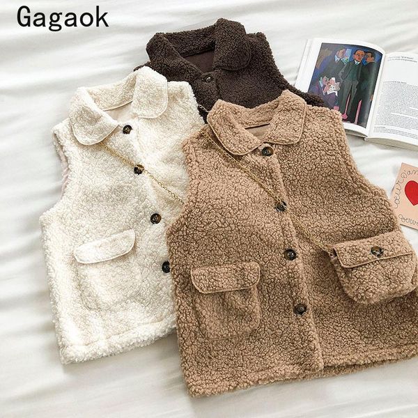 women's vests gagaok office lady winter women fashion vest 2021 turn-down collar solid pockets korean chic wild warm k3985, Black;white
women's vests gagaok office lady winter women fashion vest 2021 turn-down collar solid pockets korean chic wild warm k3985, Black;white