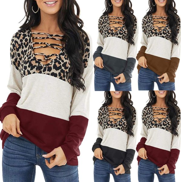 patchwork women leopard printed sweatshirts long sleeve v-neck sweater fashion casual loose autumn winter hoodies clothing s-2xl e111702, Black
patchwork women leopard printed sweatshirts long sleeve v-neck sweater fashion casual loose autumn winter hoodies clothing s-2xl e111702, Black