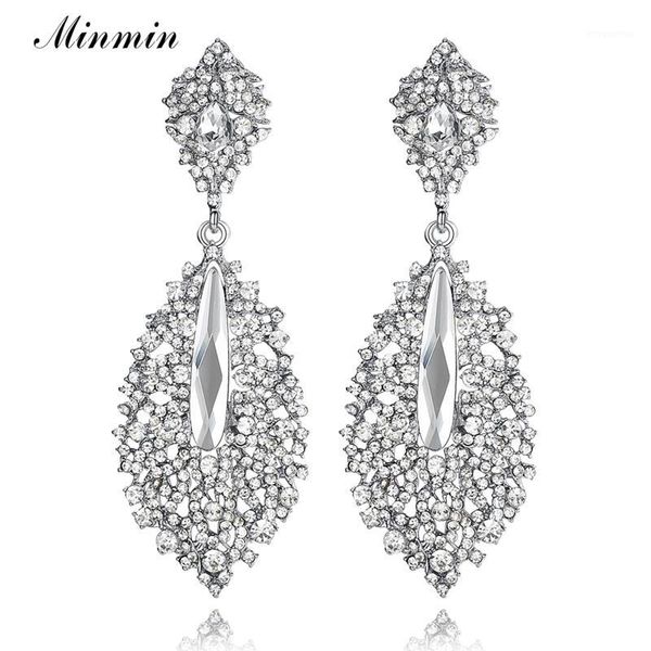 minmin dangle leaves earrings for women wedding accessories crystal bridal jewelry long drop earrings eh2141, Silver
minmin dangle leaves earrings for women wedding accessories crystal bridal jewelry long drop earrings eh2141, Silver
