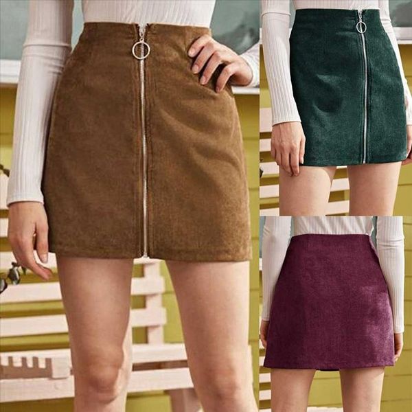 2020 women pleated mini skirt zipper high waist skirt corduroy fashion women solid short casual g30, Black
2020 women pleated mini skirt zipper high waist skirt corduroy fashion women solid short casual g30, Black
