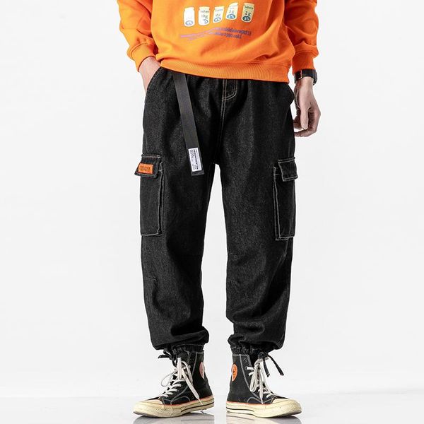 2020 men casual loose denim pants mens cotton long trouser male black hop hop cargo jeans pants man harem, Blue
2020 men casual loose denim pants mens cotton long trouser male black hop hop cargo jeans pants man harem, Blue