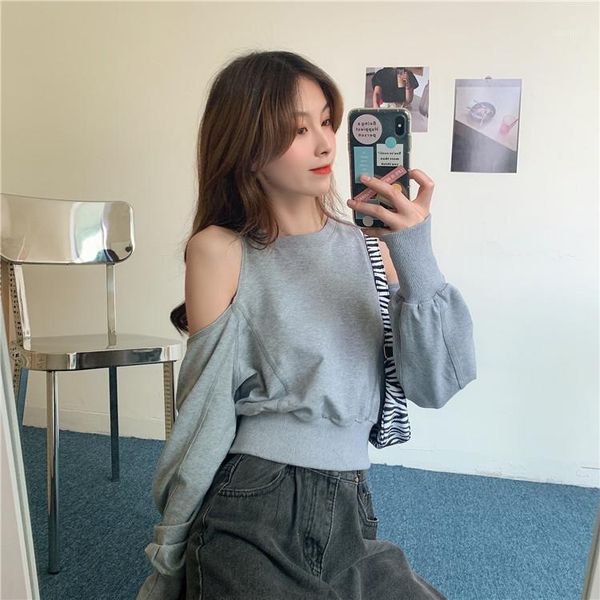 women's hoodies & sweatshirts ladies autumn pullovers off shoulder women's clothing crop chic korean fashion clothes hollow out 1, Black
women's hoodies & sweatshirts ladies autumn pullovers off shoulder women's clothing crop chic korean fashion clothes hollow out 1, Black