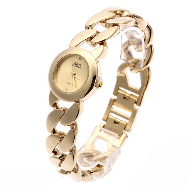 new fashion g&d women wrist watch gold single chain stainless steel band analog women's luxury fashion quartz wristwatches 201118, Slivery;brown
new fashion g&d women wrist watch gold single chain stainless steel band analog women's luxury fashion quartz wristwatches 201118, Slivery;brown