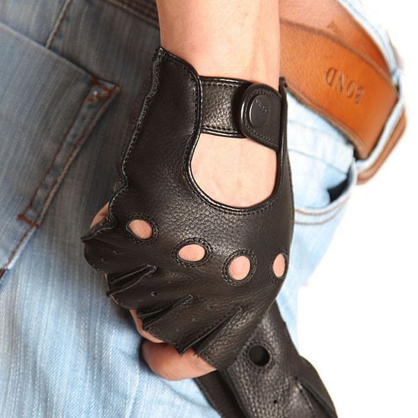 men genuine leather half finger gloves new semi-finger breathable male deerskin glove wrist buttons driving em001w 201020, Blue;gray
men genuine leather half finger gloves new semi-finger breathable male deerskin glove wrist buttons driving em001w 201020, Blue;gray