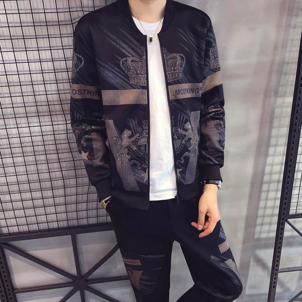 tracksuit men set jacket set men's 2020 autumn and winter new korean style casual printed coat two-piece jogginganzug herren lj201117, Gray
tracksuit men set jacket set men's 2020 autumn and winter new korean style casual printed coat two-piece jogginganzug herren lj201117, Gray