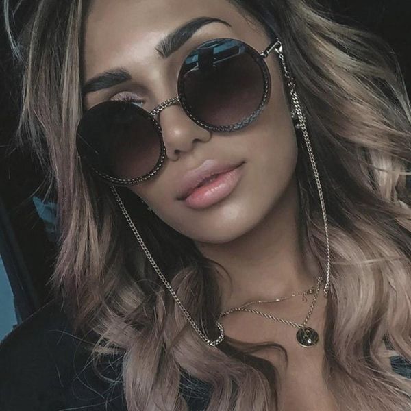 sunglasses big round women's metal chain frame vintage ladies luxury clear sun glasses men female summer shades lunettes uv400, White;black
sunglasses big round women's metal chain frame vintage ladies luxury clear sun glasses men female summer shades lunettes uv400, White;black