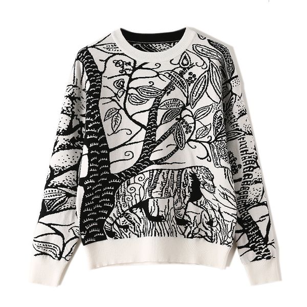 2021 spring runway floral jumpers loosed from the superior mesh of tiger cartoons the-neck pullovers high street lady tvkg, White;black
2021 spring runway floral jumpers loosed from the superior mesh of tiger cartoons the-neck pullovers high street lady tvkg, White;black