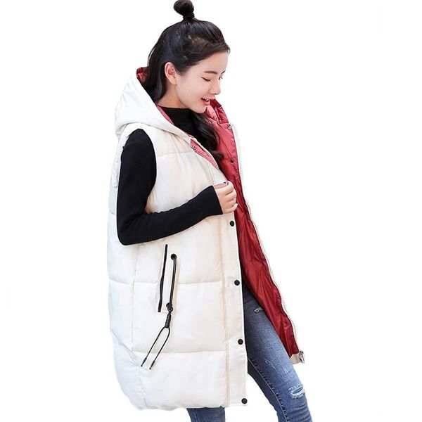 2020 new arrival women winter vest women long vest jacket sleeveless hooded down cotton slim waistcoat warm plus size cm605, Black;white
2020 new arrival women winter vest women long vest jacket sleeveless hooded down cotton slim waistcoat warm plus size cm605, Black;white