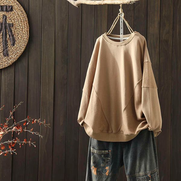 2sf4bfengmi autumn 2020 new art round neck pullover sweater women's loose casual terry versatile top, Black
2sf4bfengmi autumn 2020 new art round neck pullover sweater women's loose casual terry versatile top, Black