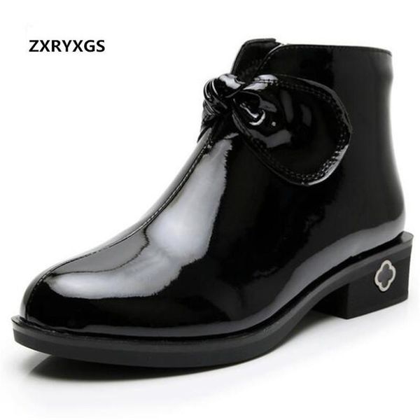 boots full cowhide bow women ankle 2021 bright patent leather thick heel plus size autumn winter, Black
boots full cowhide bow women ankle 2021 bright patent leather thick heel plus size autumn winter, Black