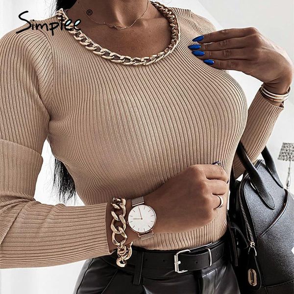 simplee basic sexy slim high street pullover свитер дамы o цепь шеи с длинными рукавами свитера бочонок, White;black
simplee basic sexy slim high street pullover свитер дамы o цепь шеи с длинными рукавами свитера бочонок, White;black